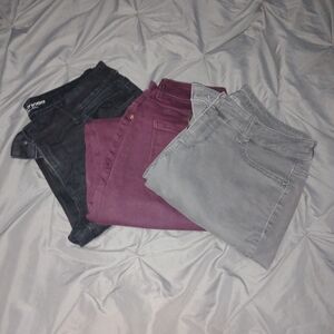 Maurices Stylish Women's Skinny- Black, Burgundy, and Gray